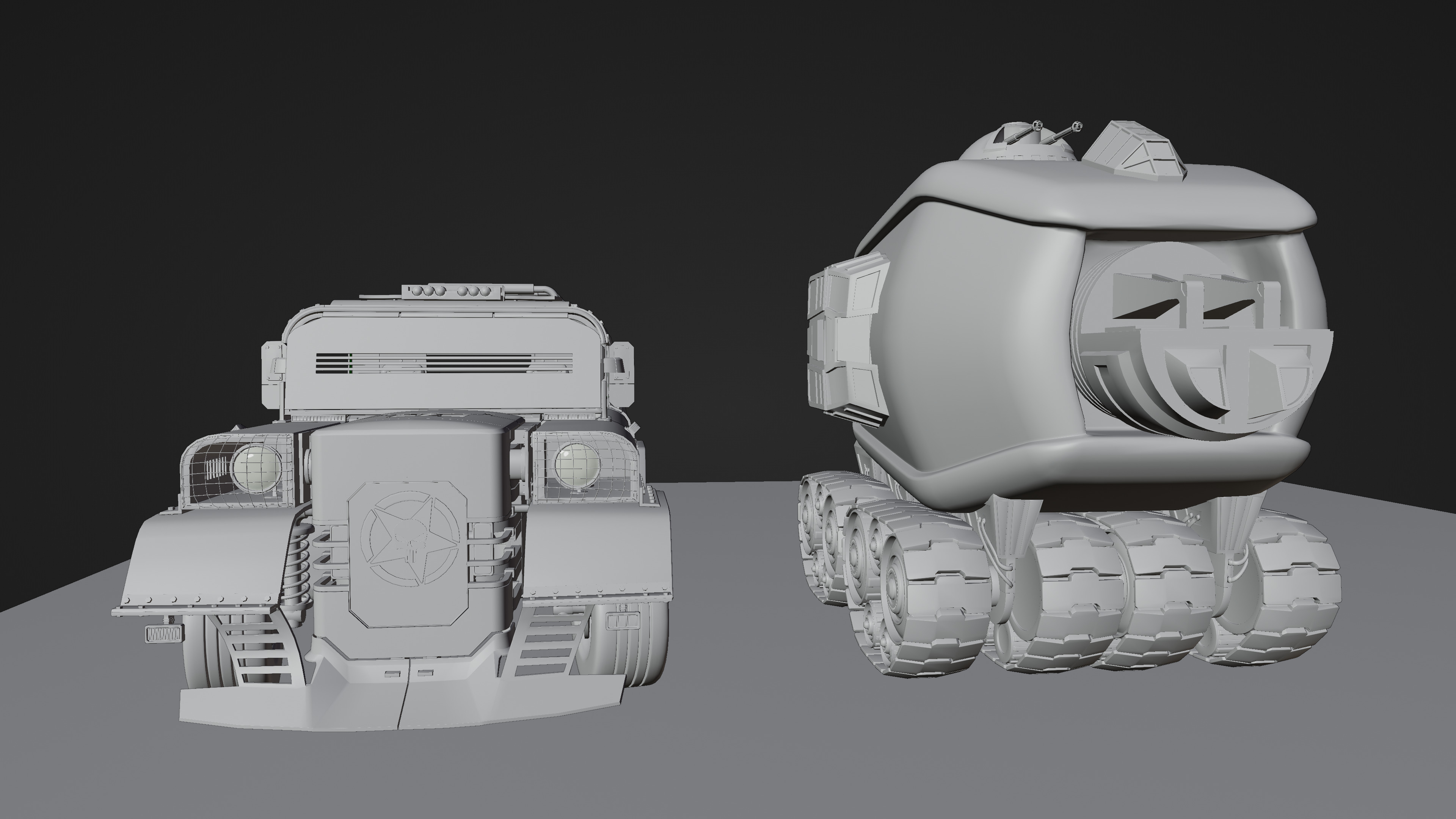 Vehicles Low-poly 3D model_7