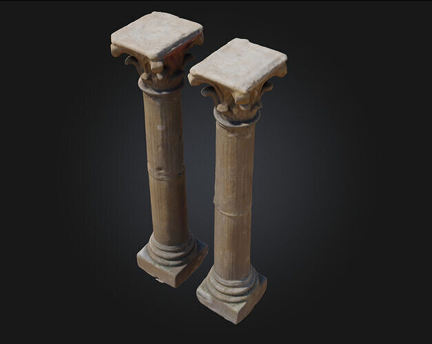 Corinthian Pillars  Ornate Columns of Classical Grandeur 3D model 4