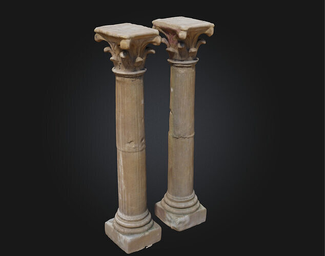 Corinthian Pillars  Ornate Columns of Classical Grandeur 3D model