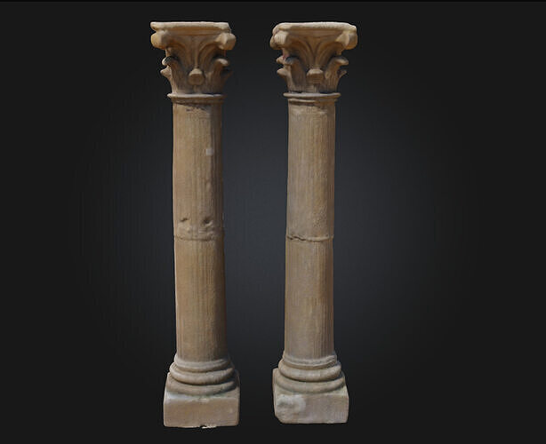 Corinthian Pillars  Ornate Columns of Classical Grandeur 3D model 3