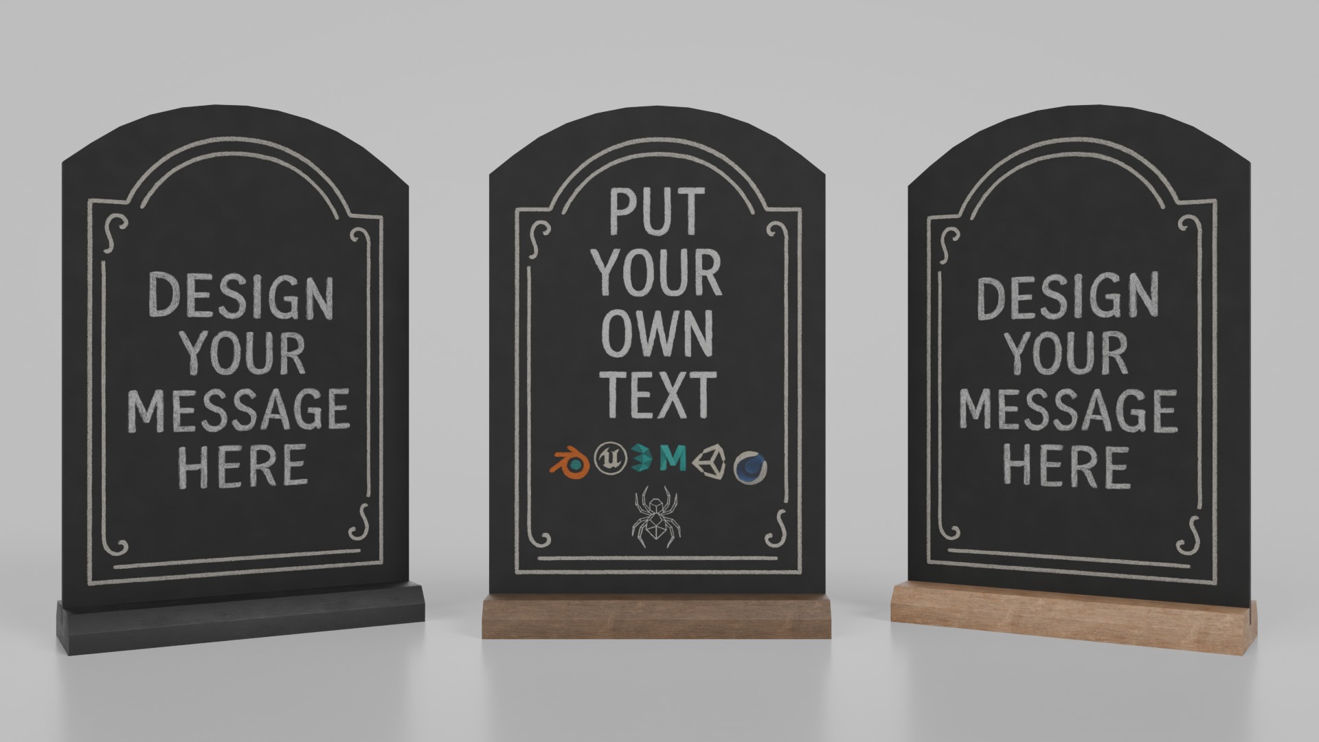 Versatile Advertising Solutions - Customizable Chalkboards 3D Model Collection_18