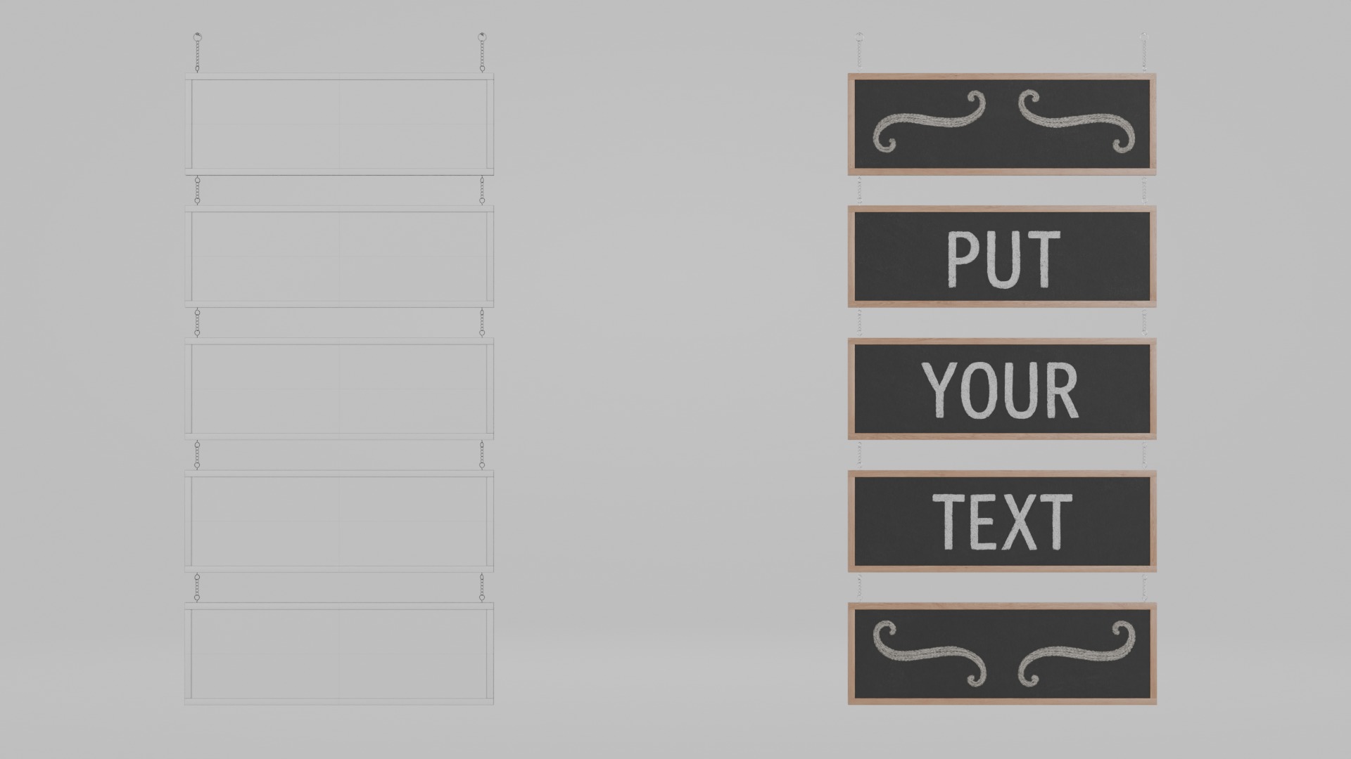 Versatile Advertising Solutions - Customizable Chalkboards 3D Model Collection_44