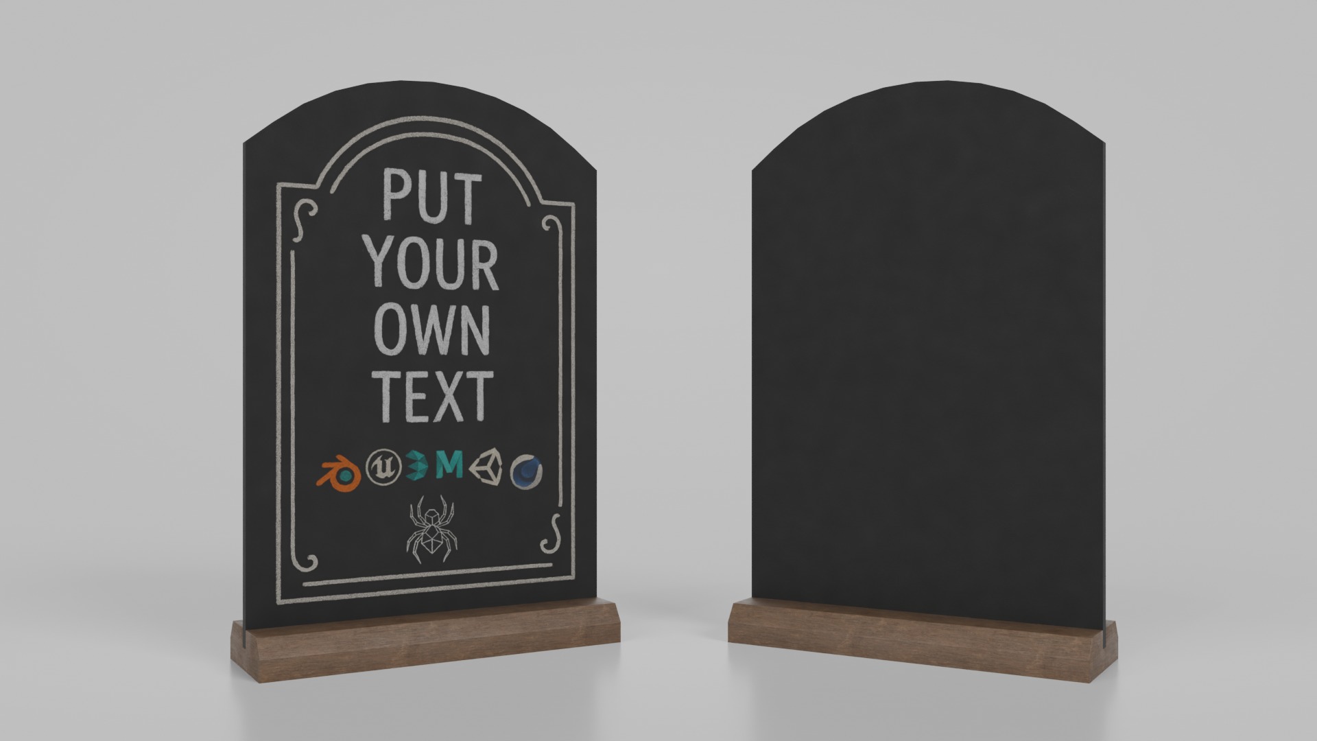 Versatile Advertising Solutions - Customizable Chalkboards 3D Model Collection_17