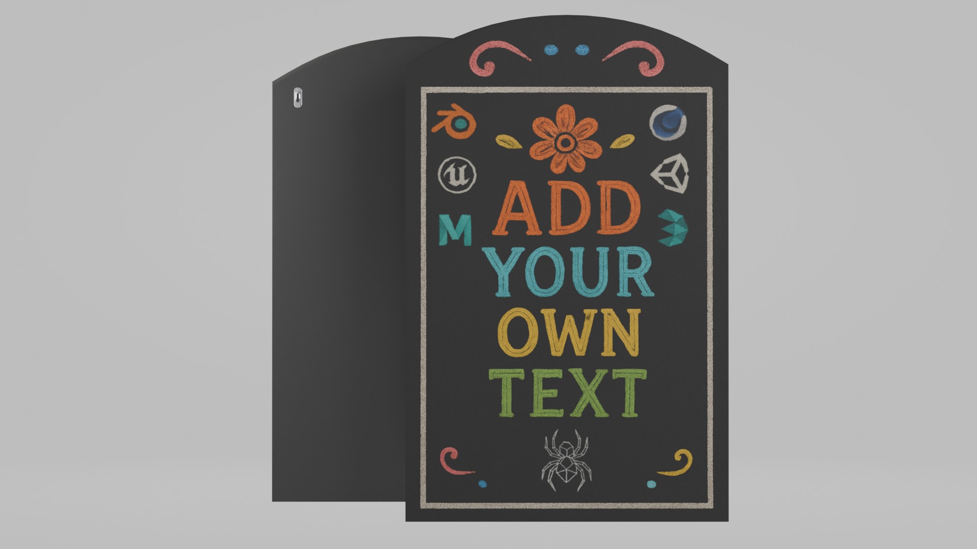 Versatile Advertising Solutions - Customizable Chalkboards 3D Model Collection_32