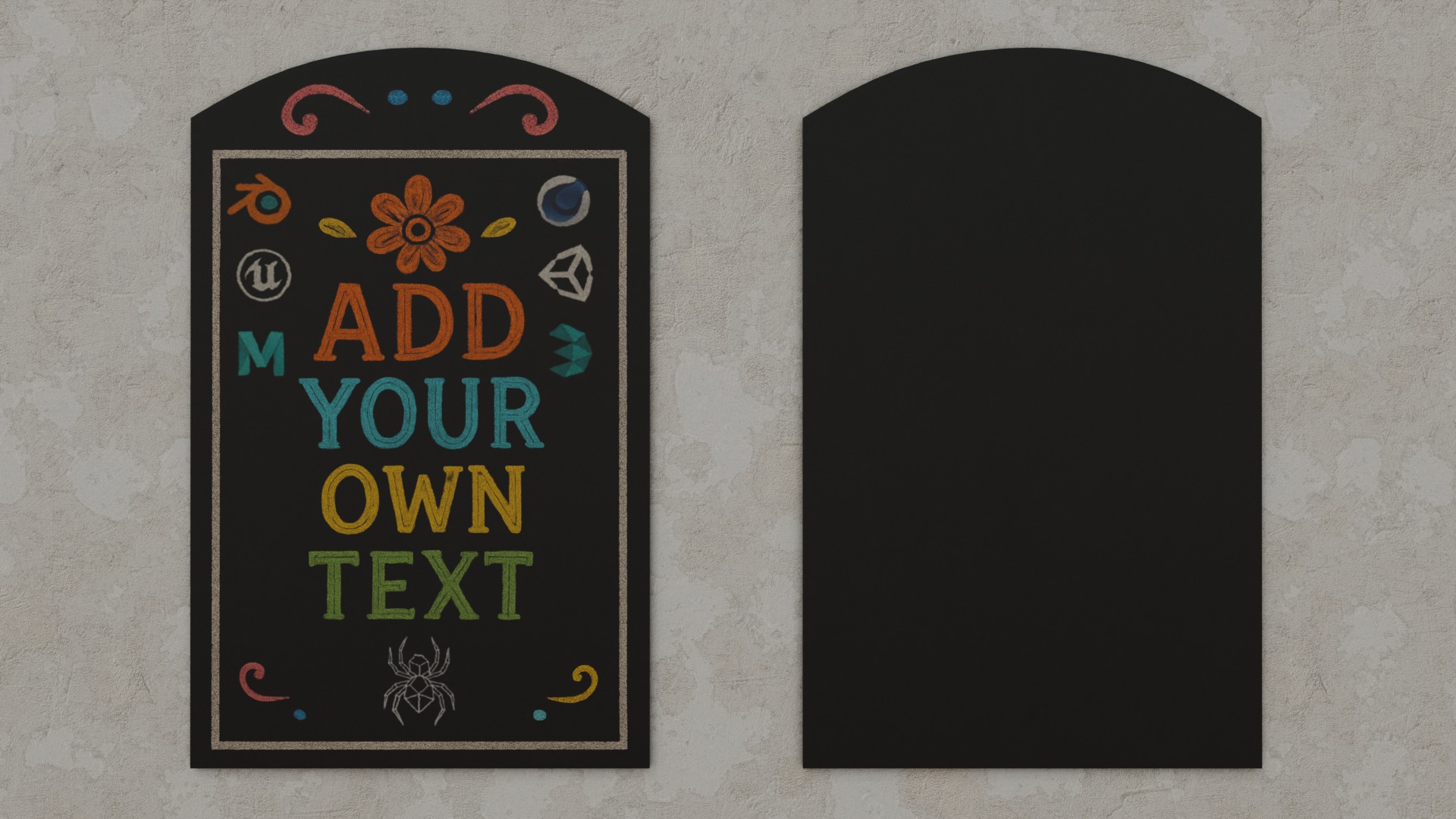 Versatile Advertising Solutions - Customizable Chalkboards 3D Model Collection_33