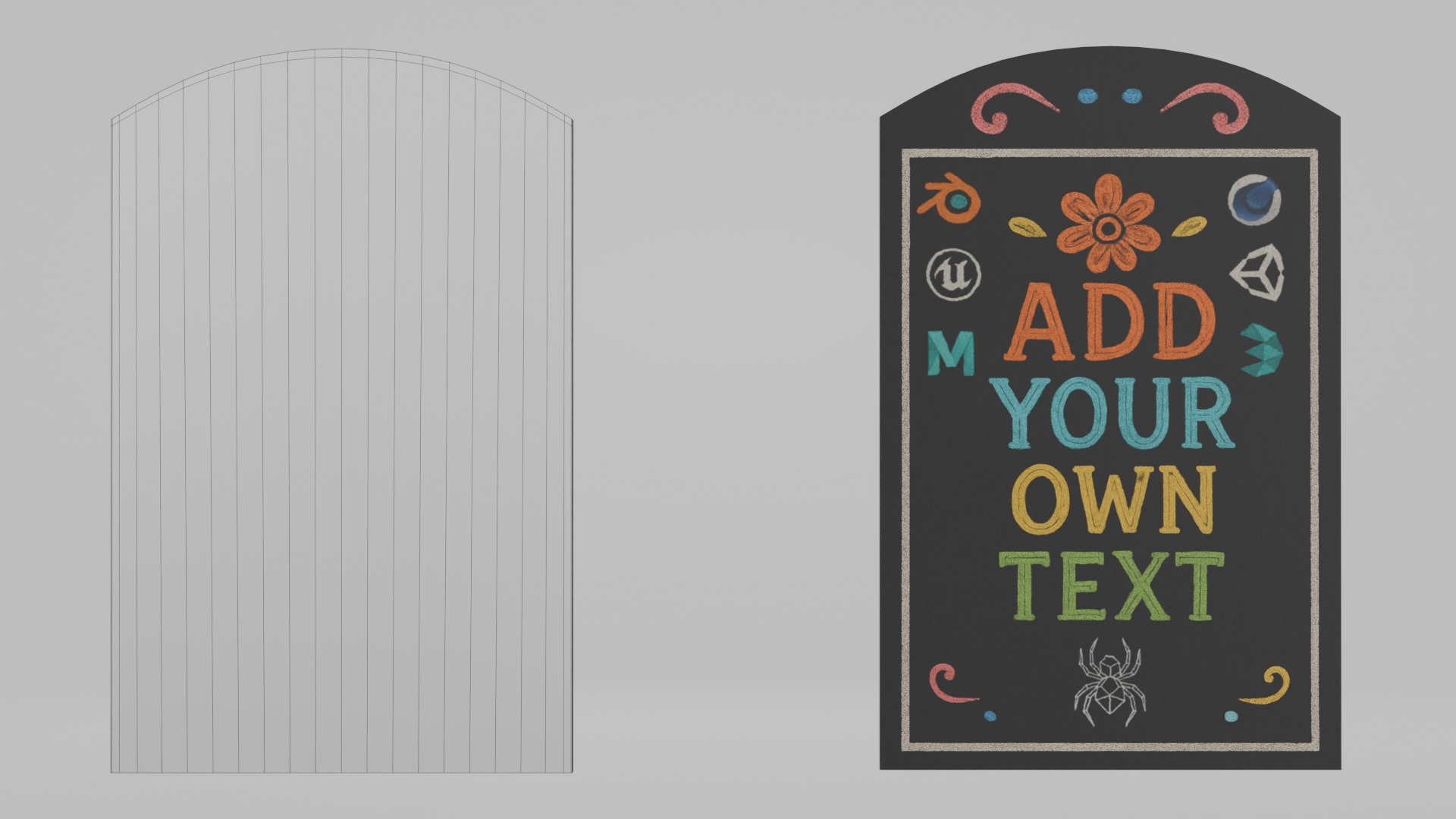 Versatile Advertising Solutions - Customizable Chalkboards 3D Model Collection_35