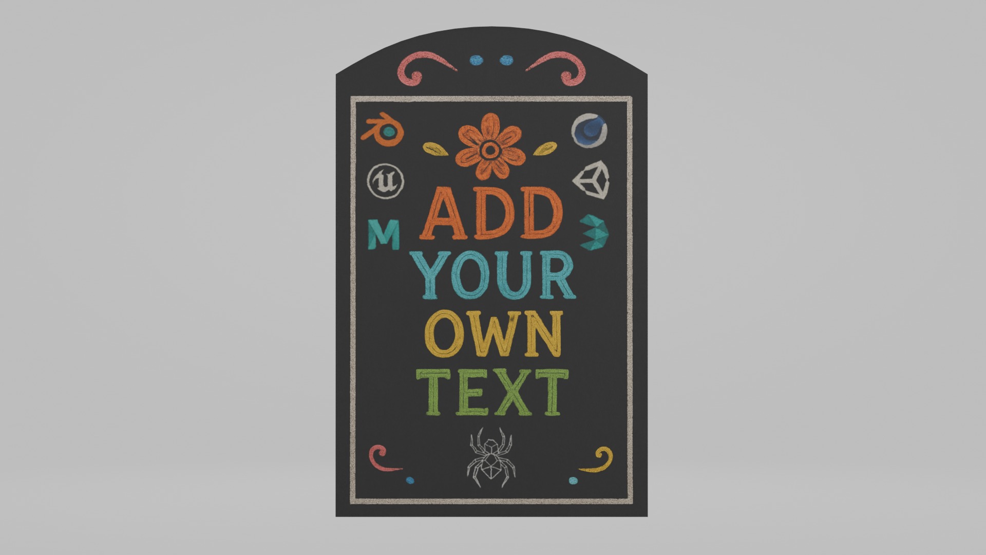 Versatile Advertising Solutions - Customizable Chalkboards 3D Model Collection_29