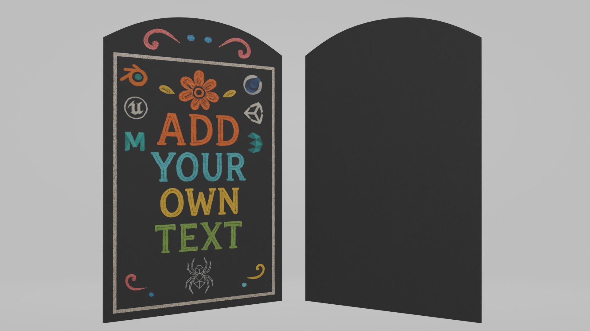 Versatile Advertising Solutions - Customizable Chalkboards 3D Model Collection_34