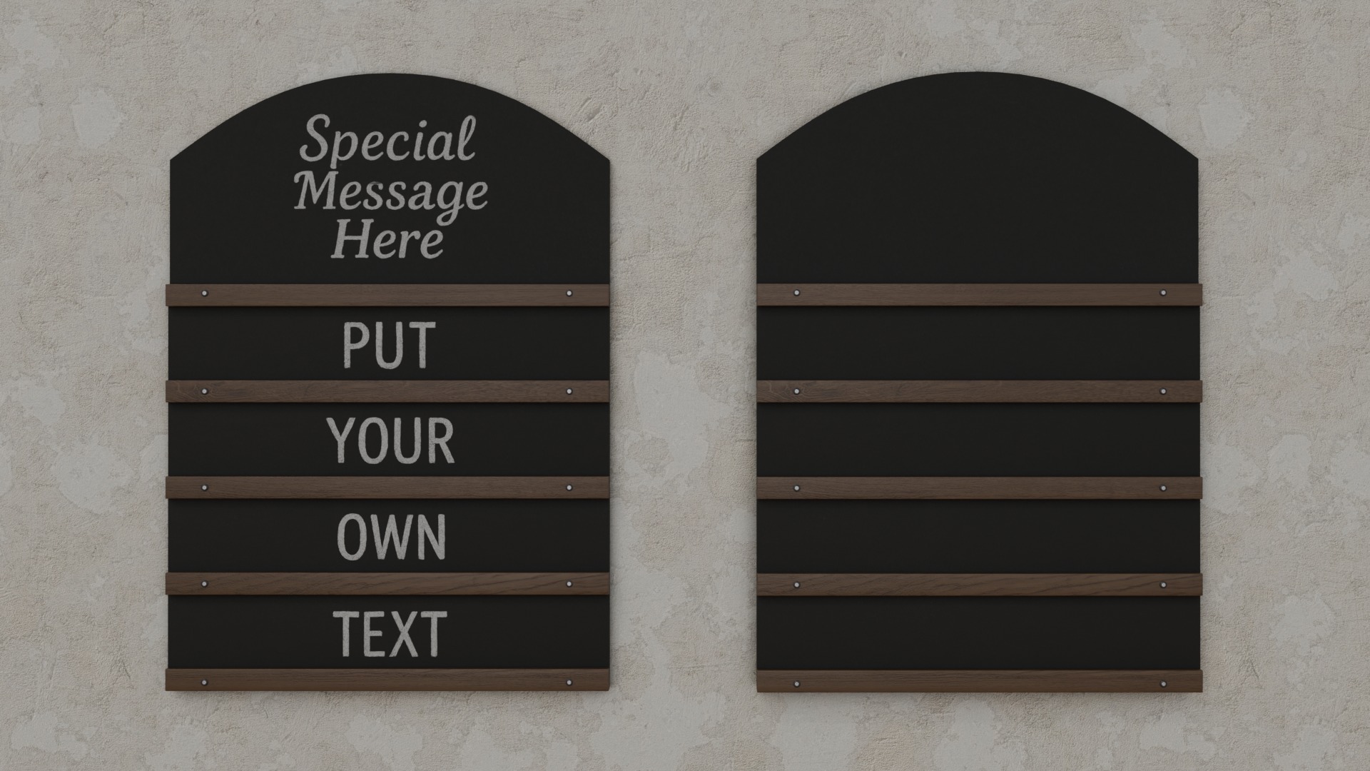 Urban Storefront Signage Pack - Customizable Chalkboards 3D Model Collection_34