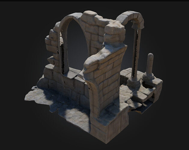Ancient Stone Arch Ruins  Echoes of Lost Architectural Glory 3D model 4