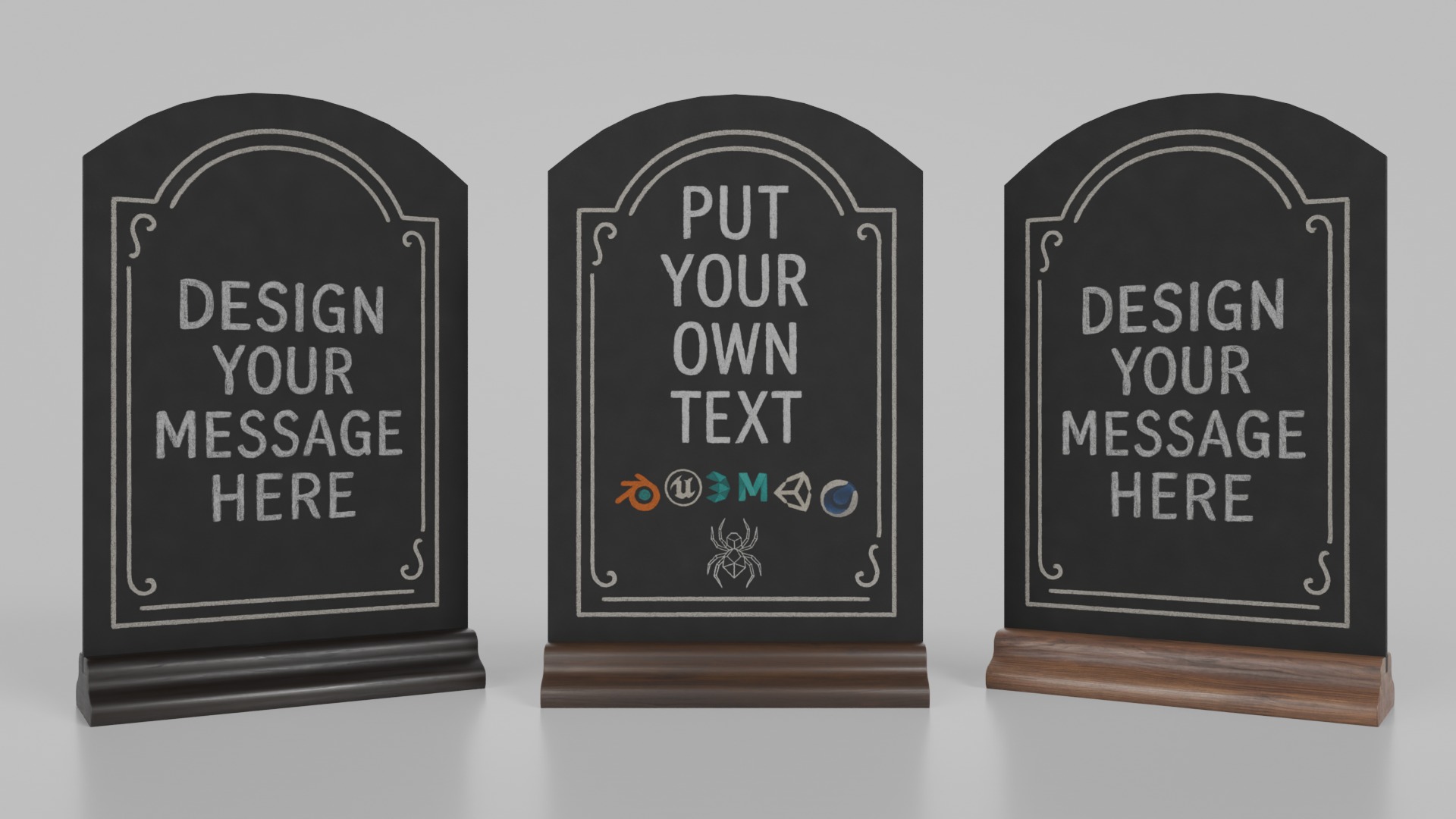 Creative Studio Essentials - Customizable Chalkboards 3D Model Collection_16