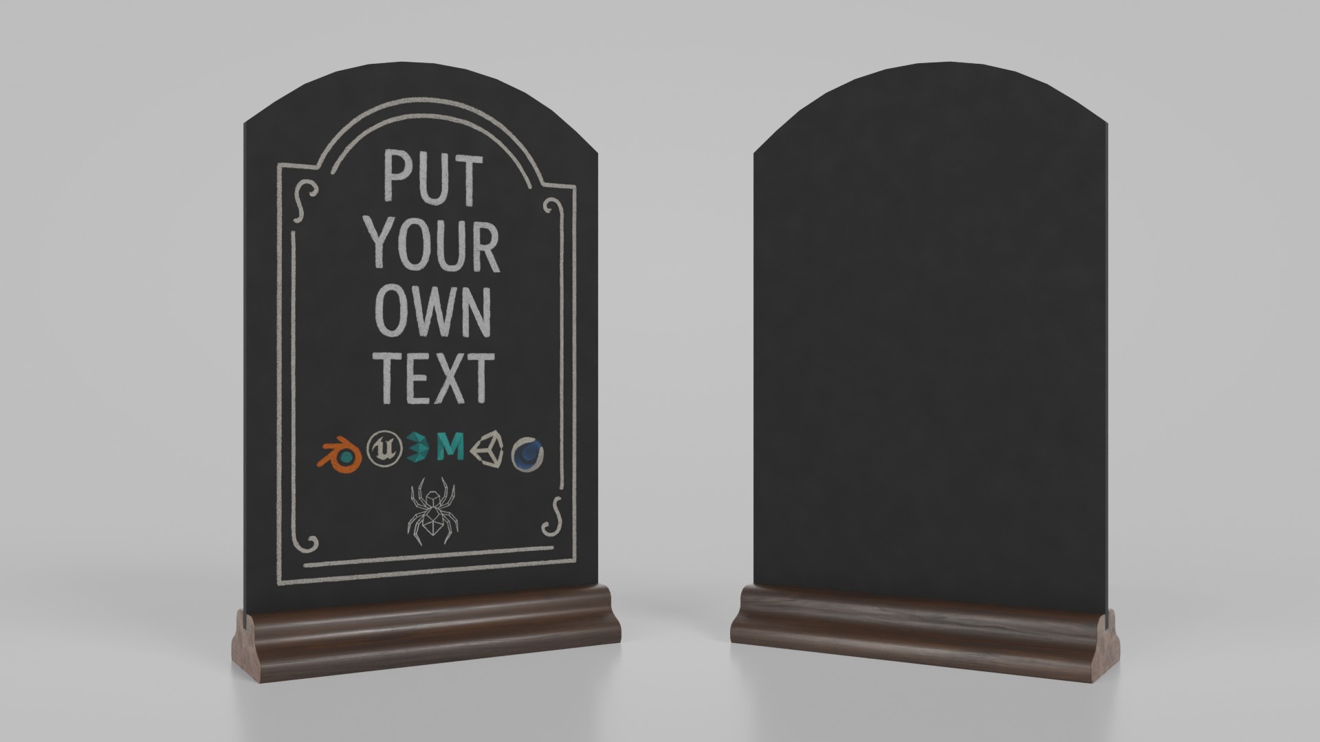 Creative Studio Essentials - Customizable Chalkboards 3D Model Collection_15