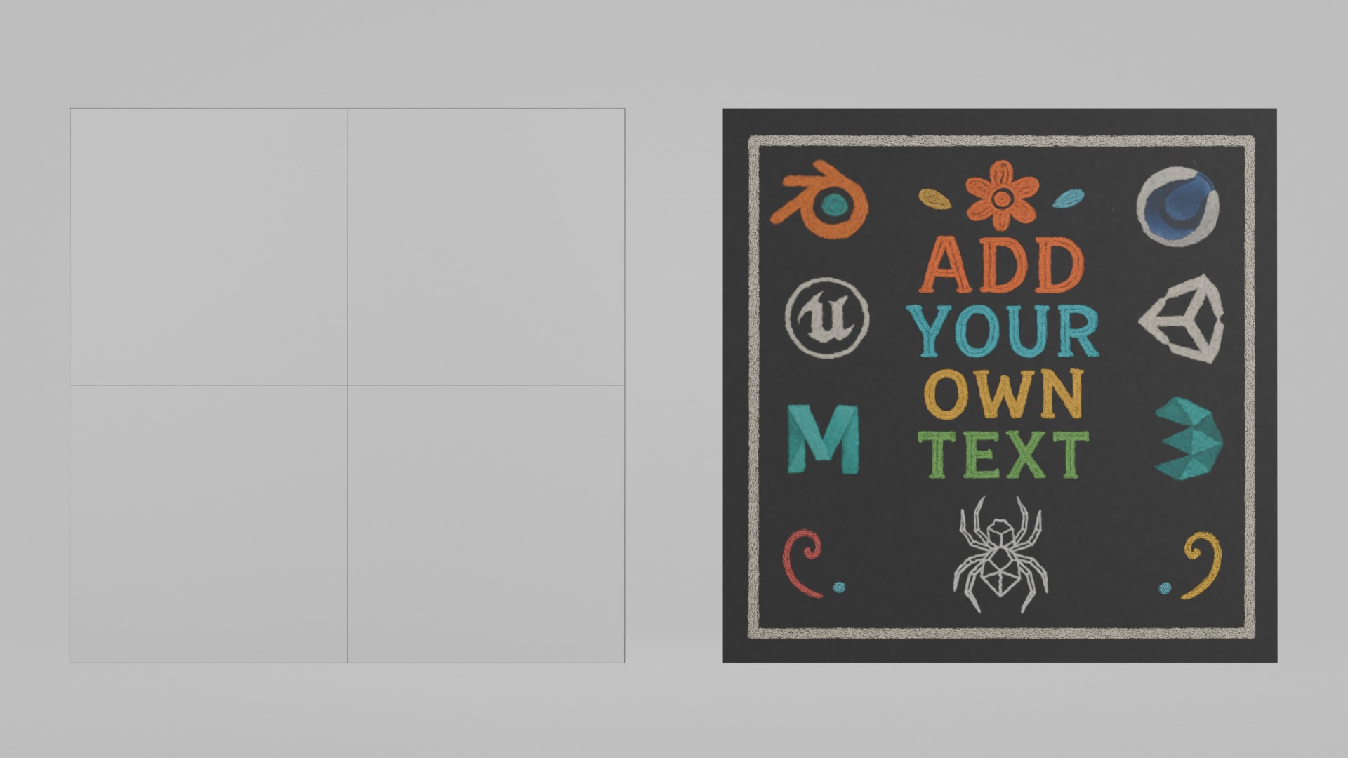 Creative Studio Essentials - Customizable Chalkboards 3D Model Collection_26