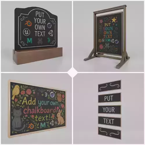Rustic Charm Signage Bundle - Customizable Chalkboards