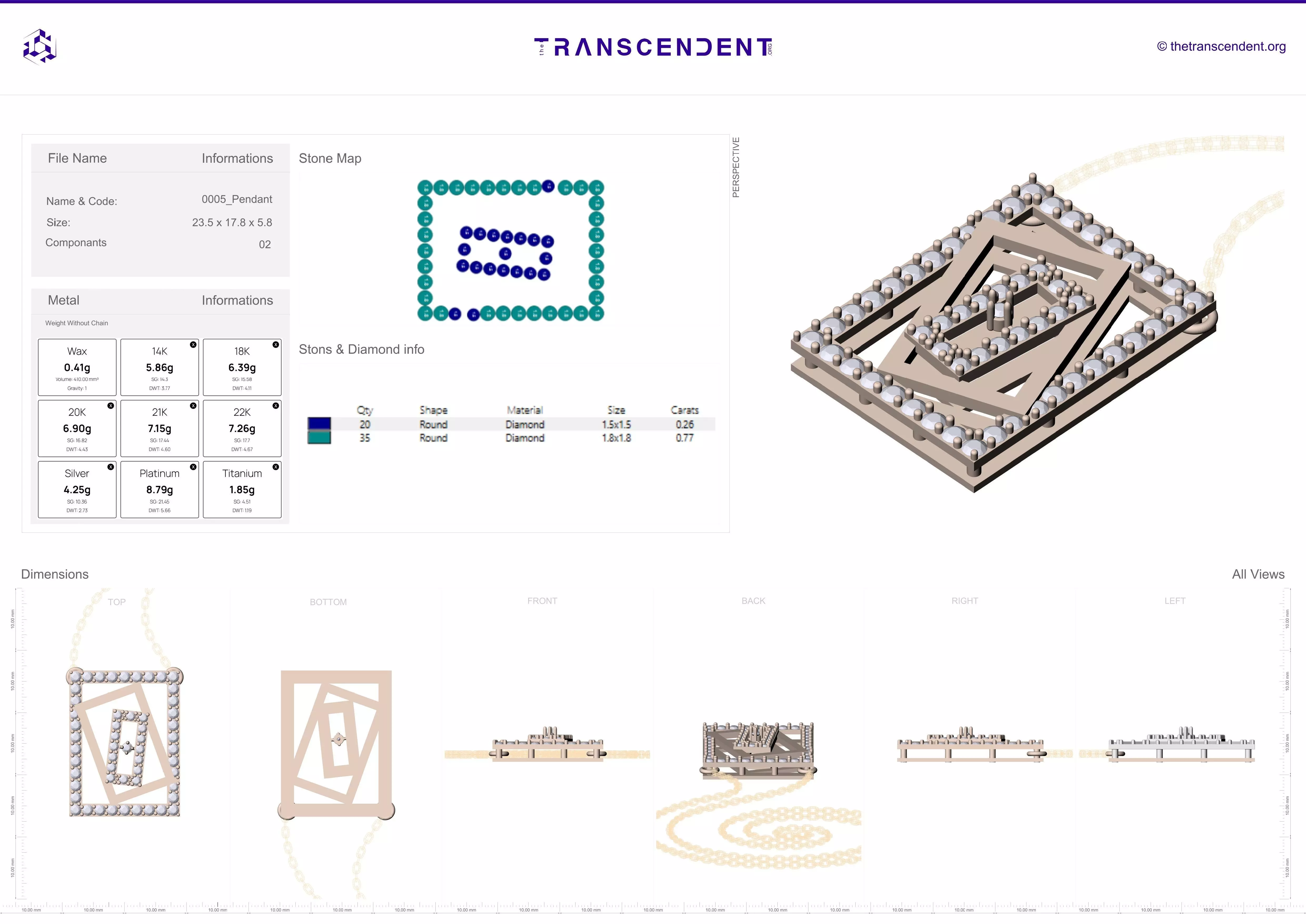 0005-Pendant 3D print model