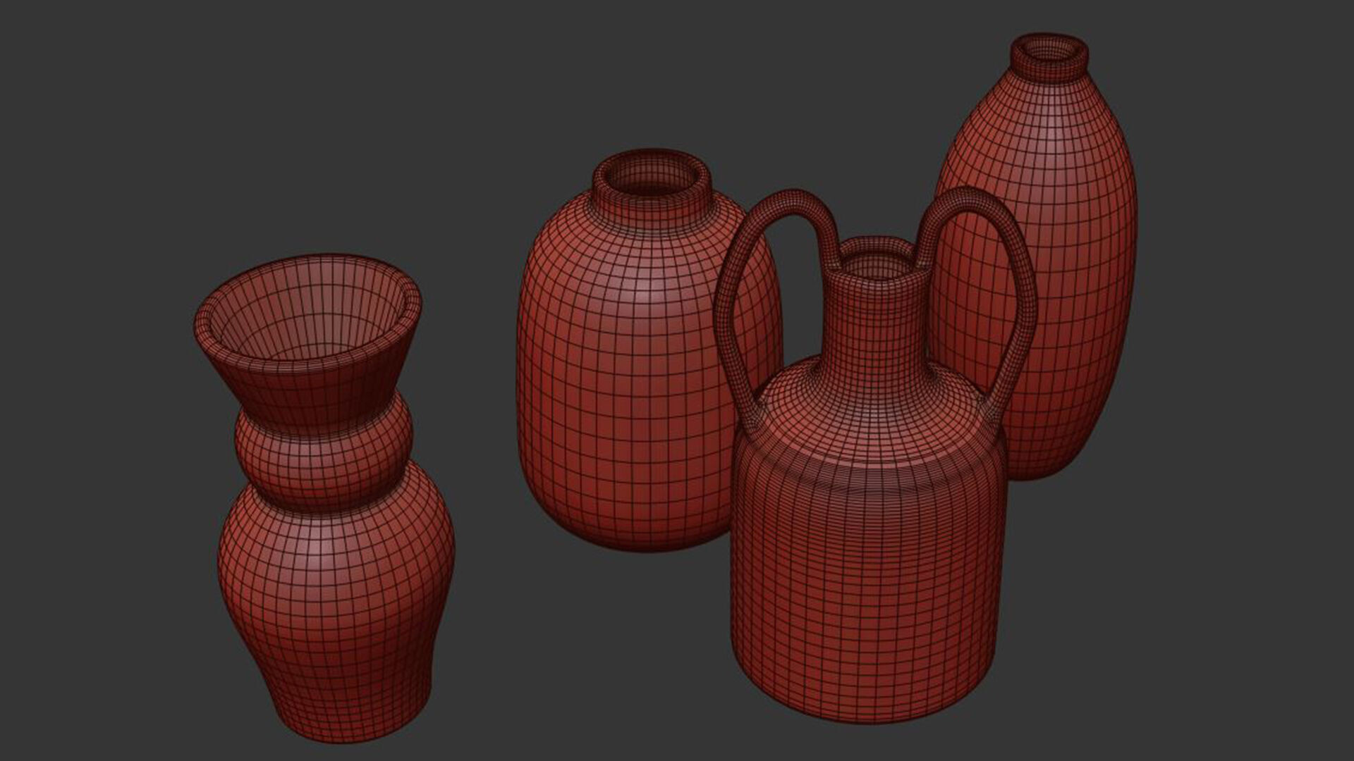 The Elegant White Speckled Ceramic Vase Series by Joyye 3D model_7