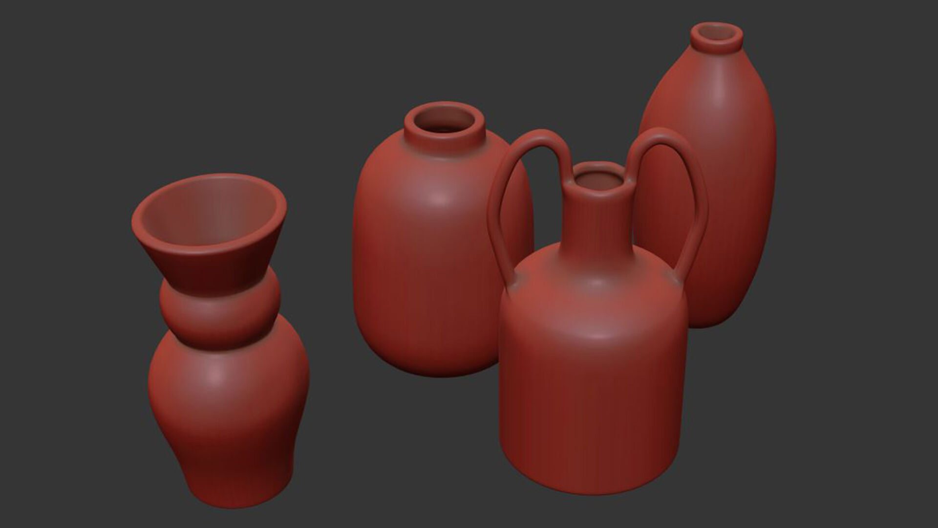 The Elegant White Speckled Ceramic Vase Series by Joyye 3D model_6