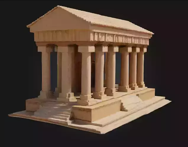 Cardboard Parthenon Model  A Playful Take on Ancient Grandeur