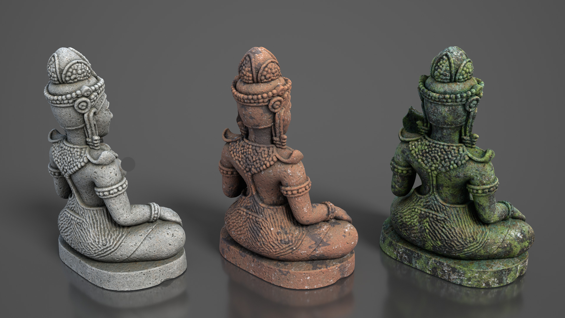 Ancient Khmer Statue11-250523 Low-poly 3D model_5