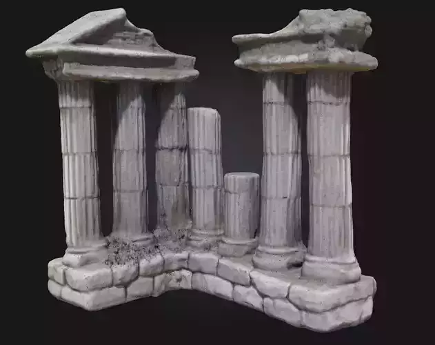 Ancient Ruins Sculpture  Fragments of a Forgotten Age