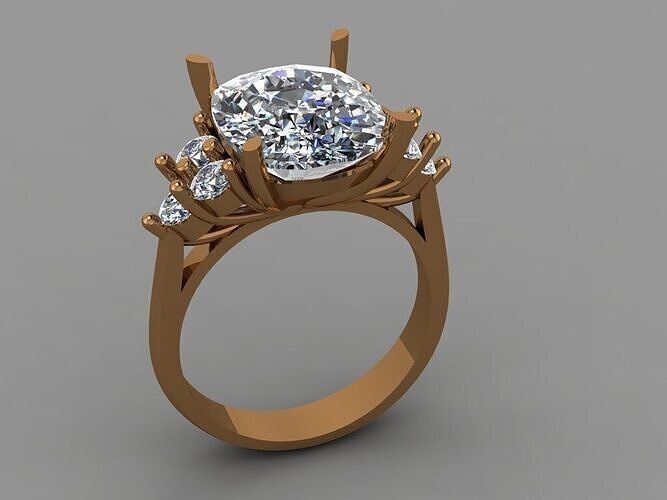 women ring 3D print model