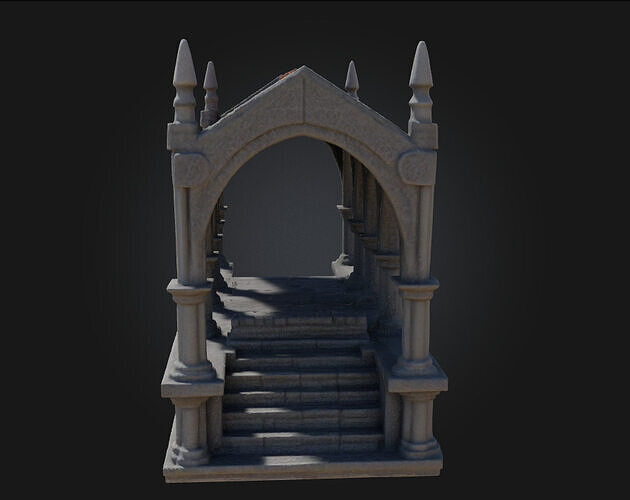 Ancient Stone Pavilion  Shelter from a Forgotten Era 3D model 5