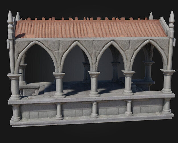 Ancient Stone Pavilion  Shelter from a Forgotten Era 3D model 3