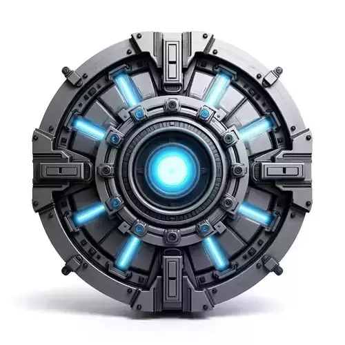 futuristic sci-fi circular vault door