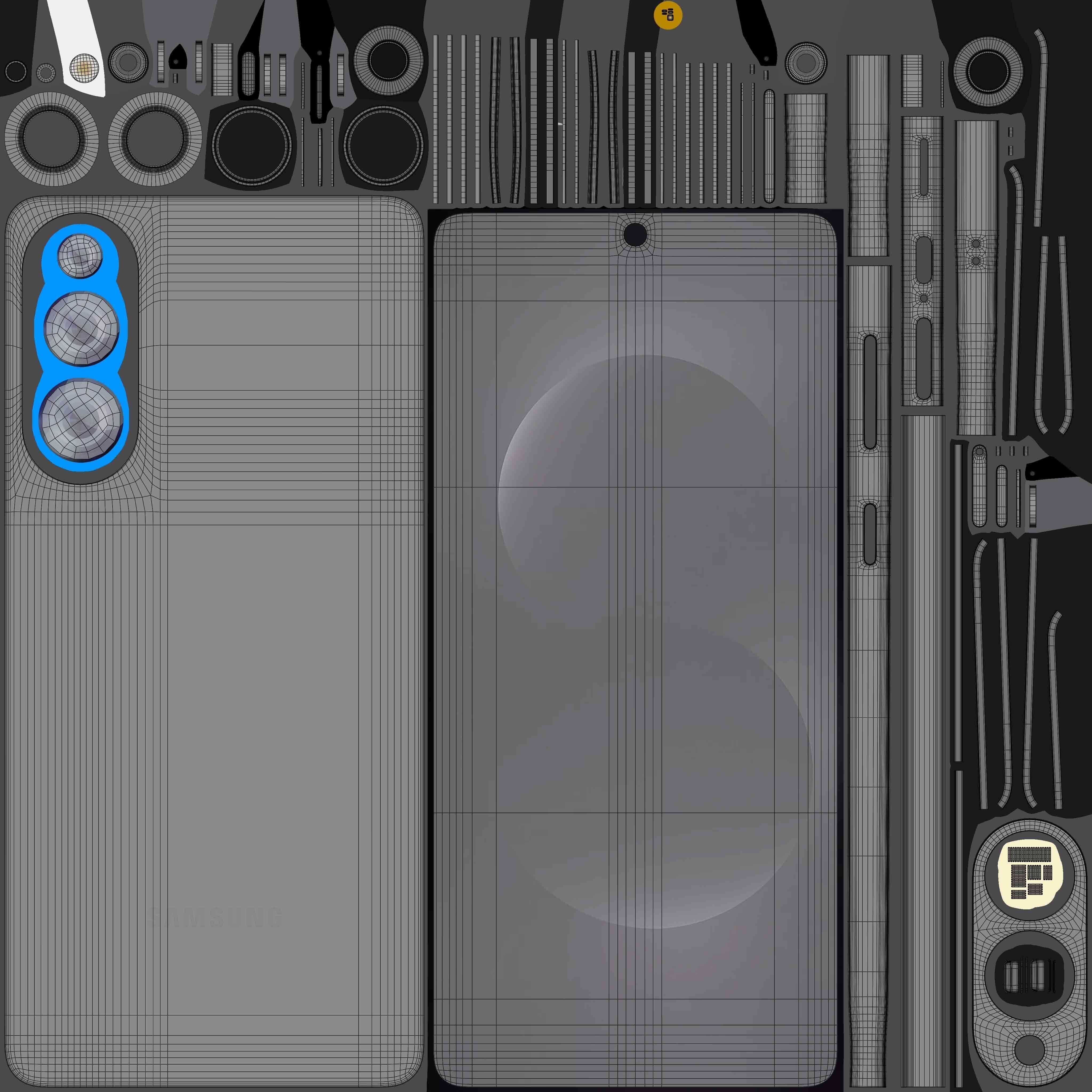 Samsung Galaxy S25 Edge Titanium Jetblack 3D model_11