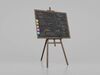 Classic Blackboard Trio - Customizable Standing Writing Boards 3D Model Collection_3