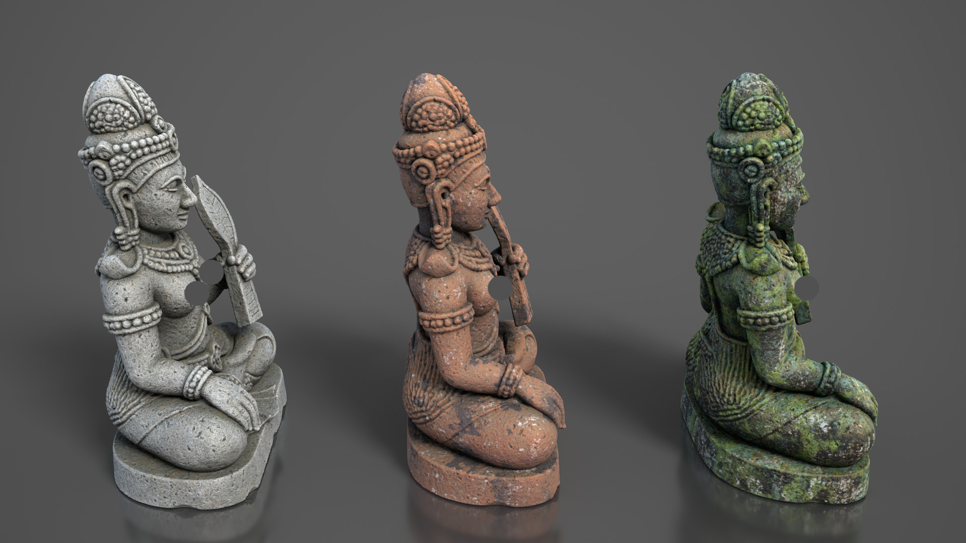 Ancient Khmer Statue13-250523 Low-poly 3D model_3