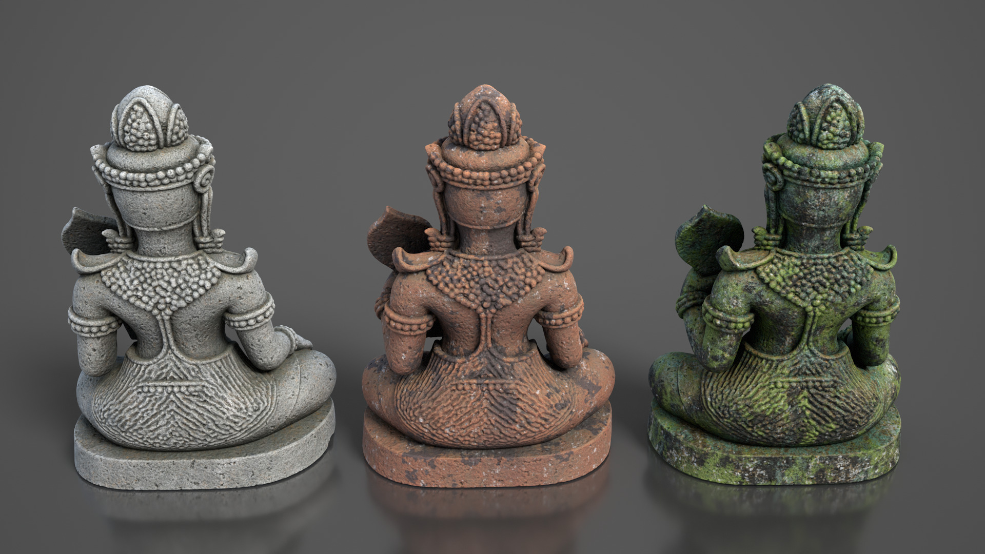 Ancient Khmer Statue13-250523 Low-poly 3D model_5