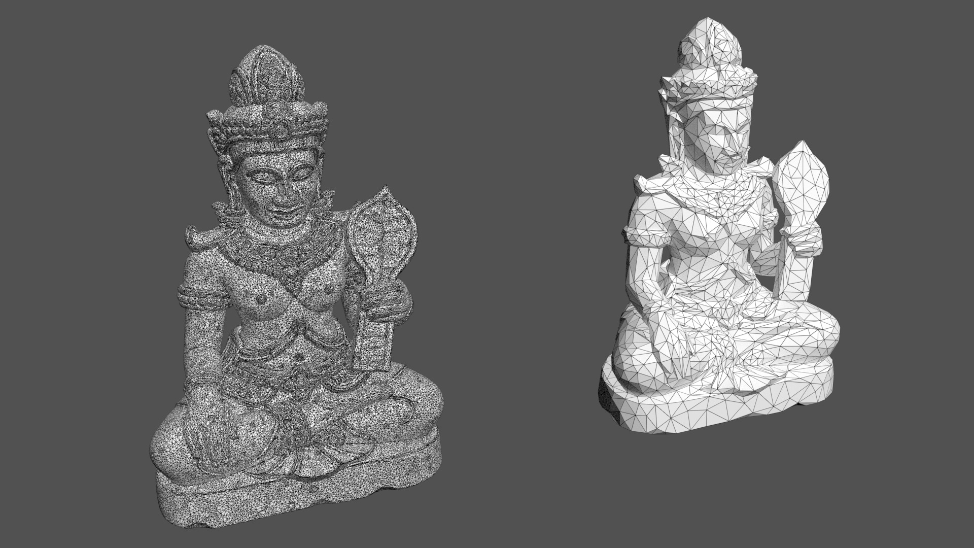 Ancient Khmer Statue13-250523 Low-poly 3D model_9