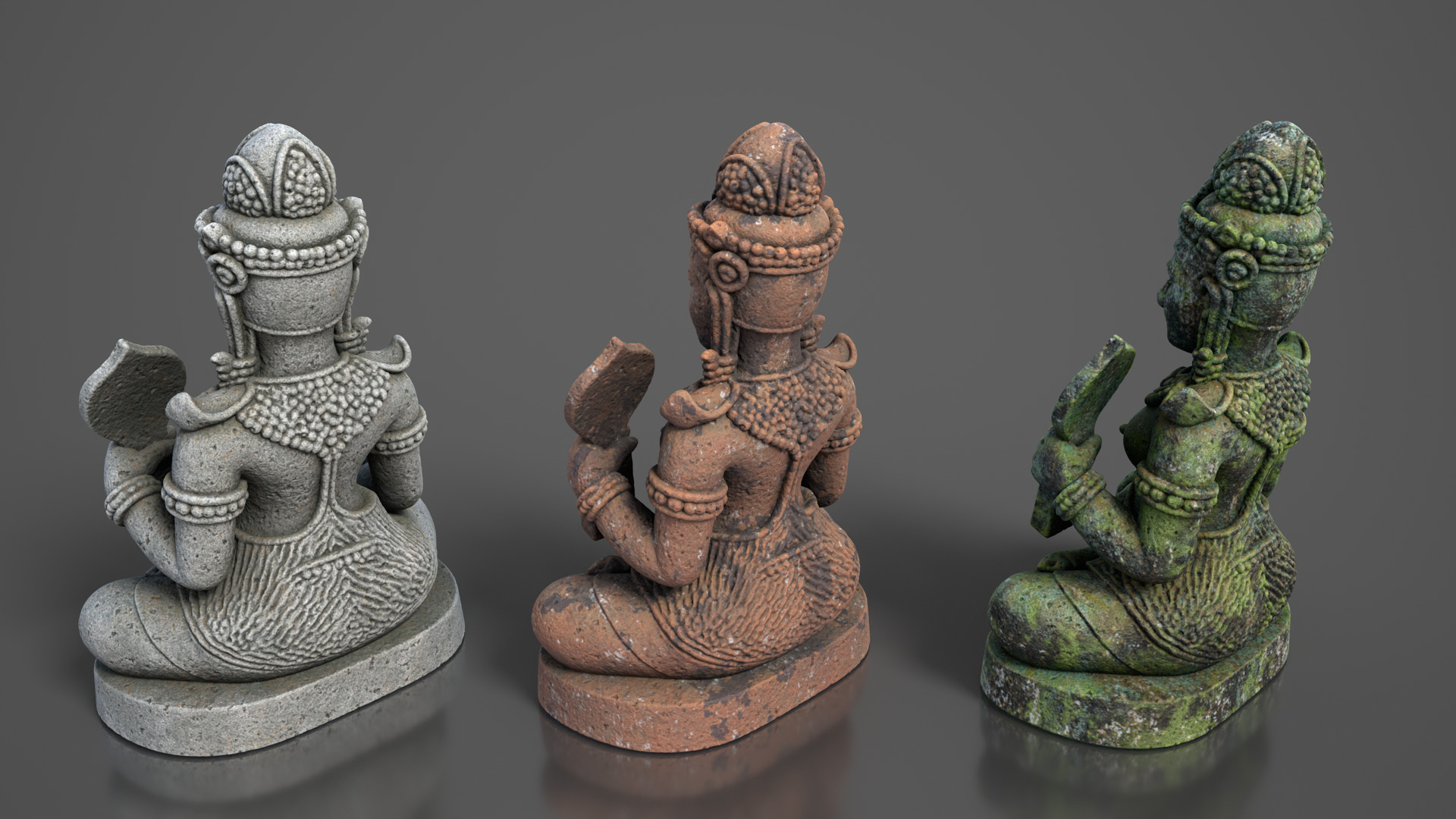 Ancient Khmer Statue13-250523 Low-poly 3D model_6