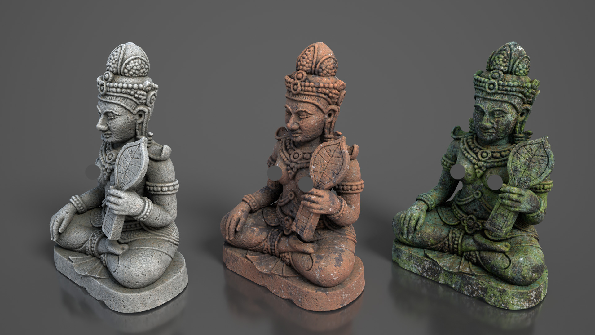 Ancient Khmer Statue13-250523 Low-poly 3D model_8