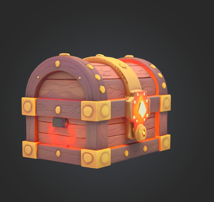 Box stylized game asset Low-poly 3D model_2