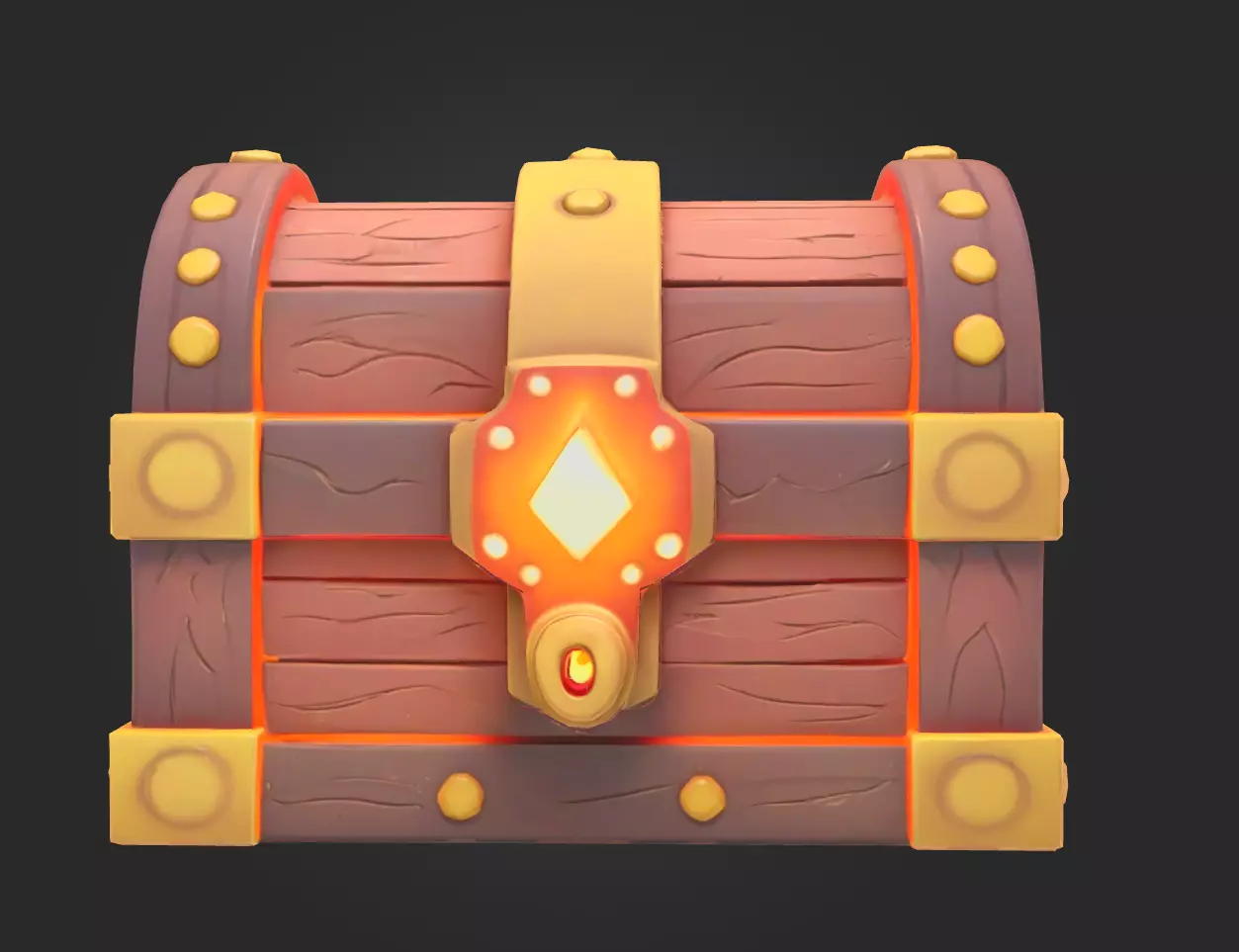 Box stylized game asset Low-poly 3D model_0