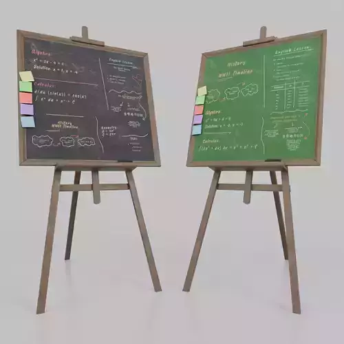 Compact Square Duo - Customizable Standing Writing Board Set 3D Model Collection Compact Square Duo - Customizable Standing Writing Board Set 3D Model Collection