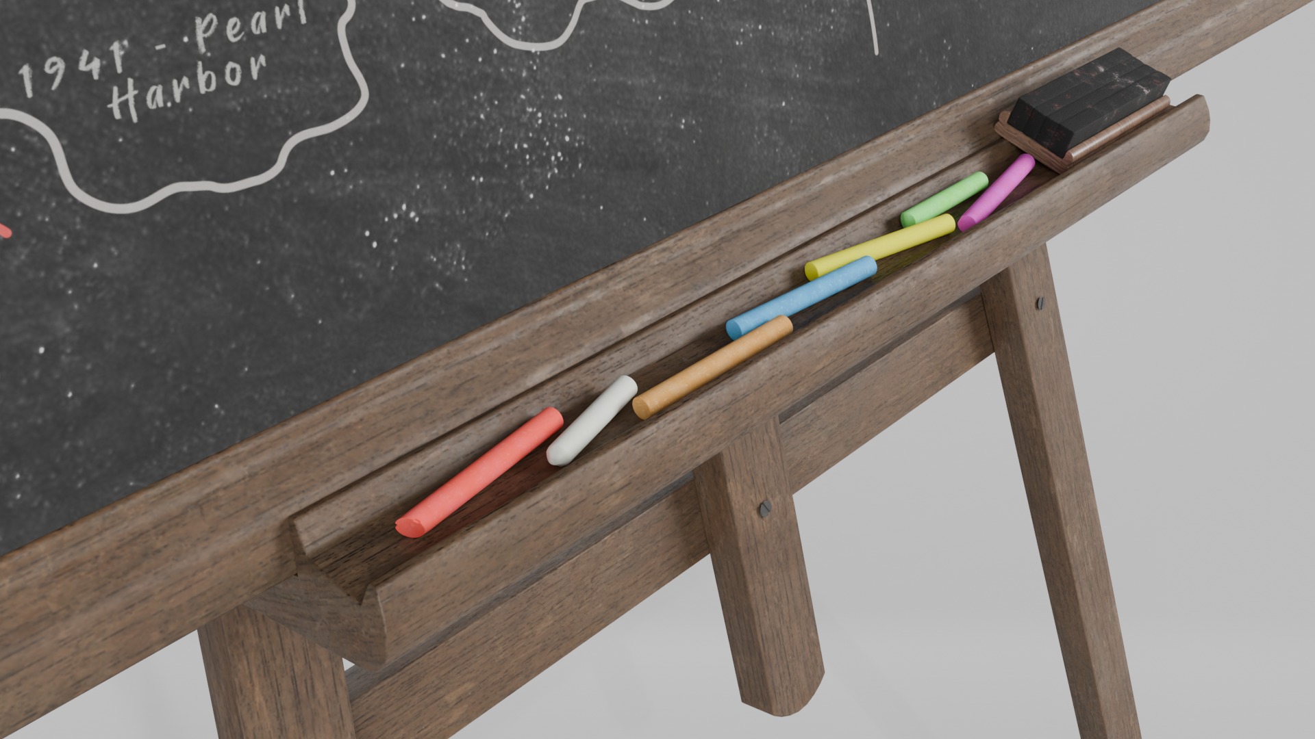 Standard Rectangular Duo - Customizable Writing Board Set 3D Model Collection_10