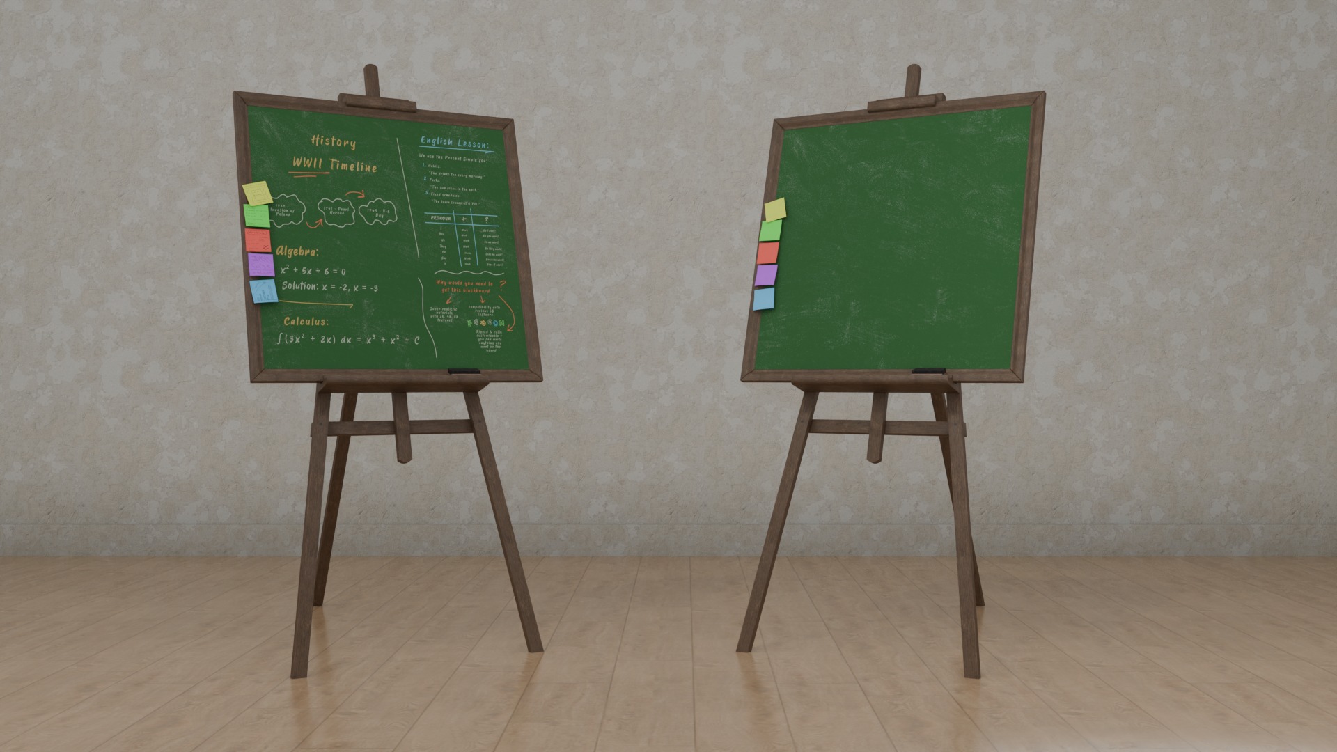 Complete Wooden Chalkboards - Standing Writing Board Collection _30