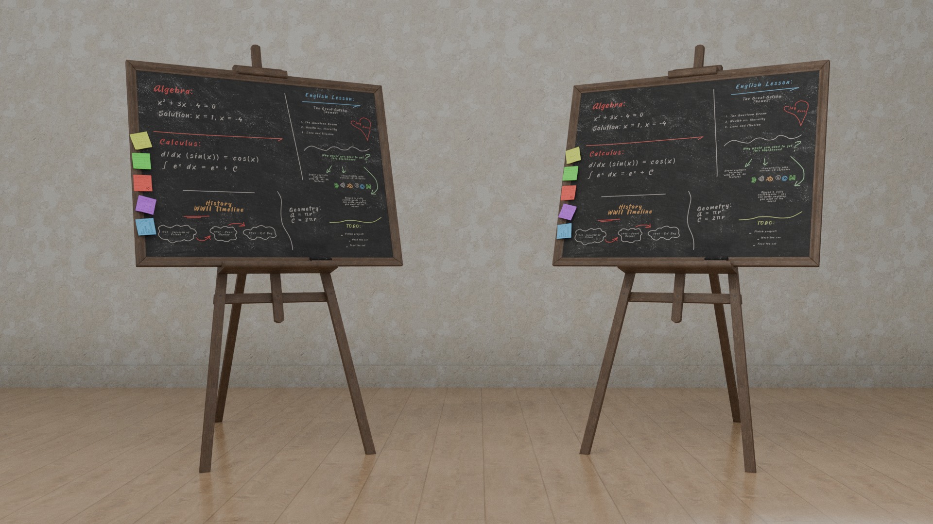 Complete Wooden Chalkboards - Standing Writing Board Collection _20
