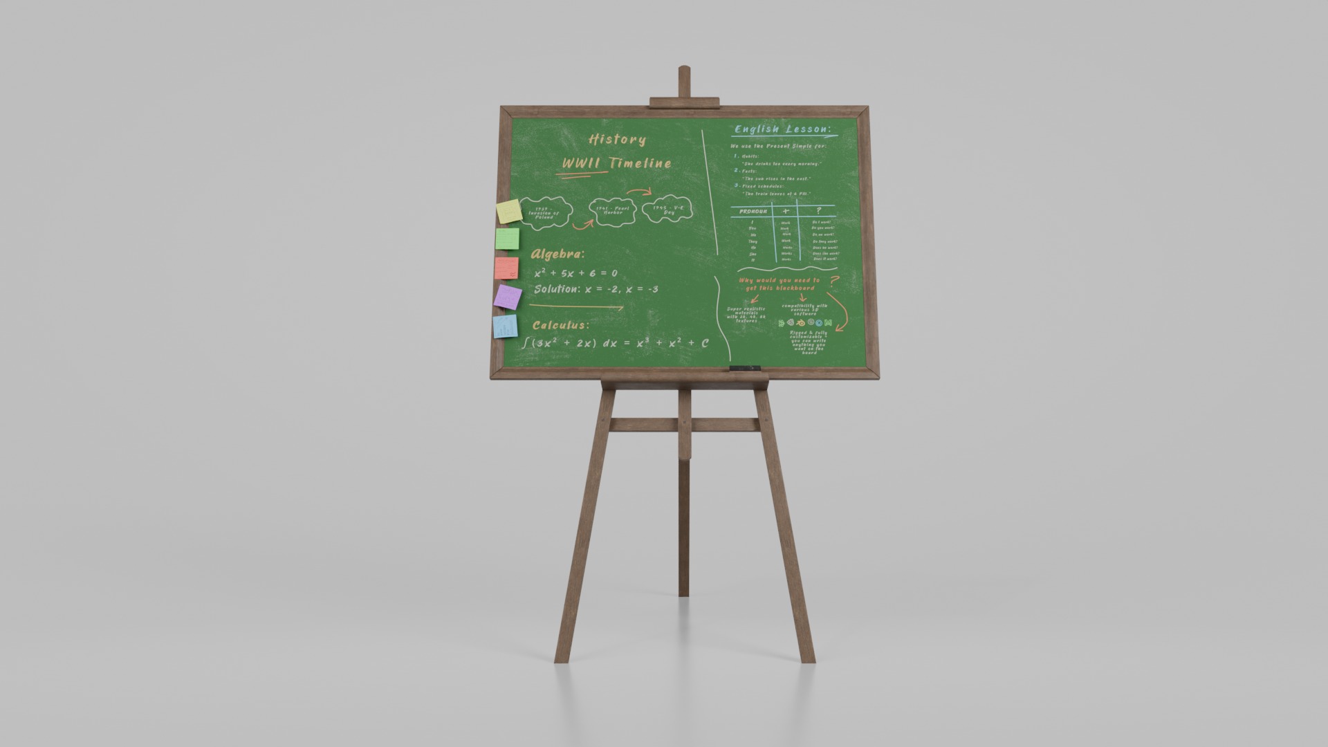 Complete Wooden Chalkboards - Standing Writing Board Collection _12