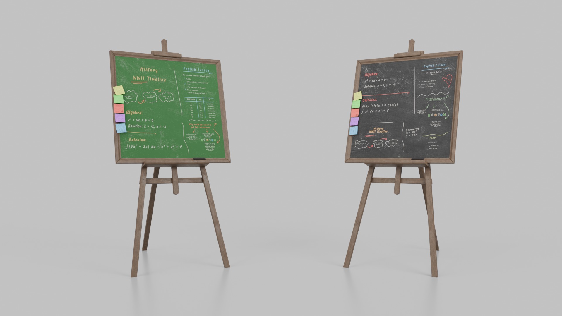 Complete Wooden Chalkboards - Standing Writing Board Collection _8