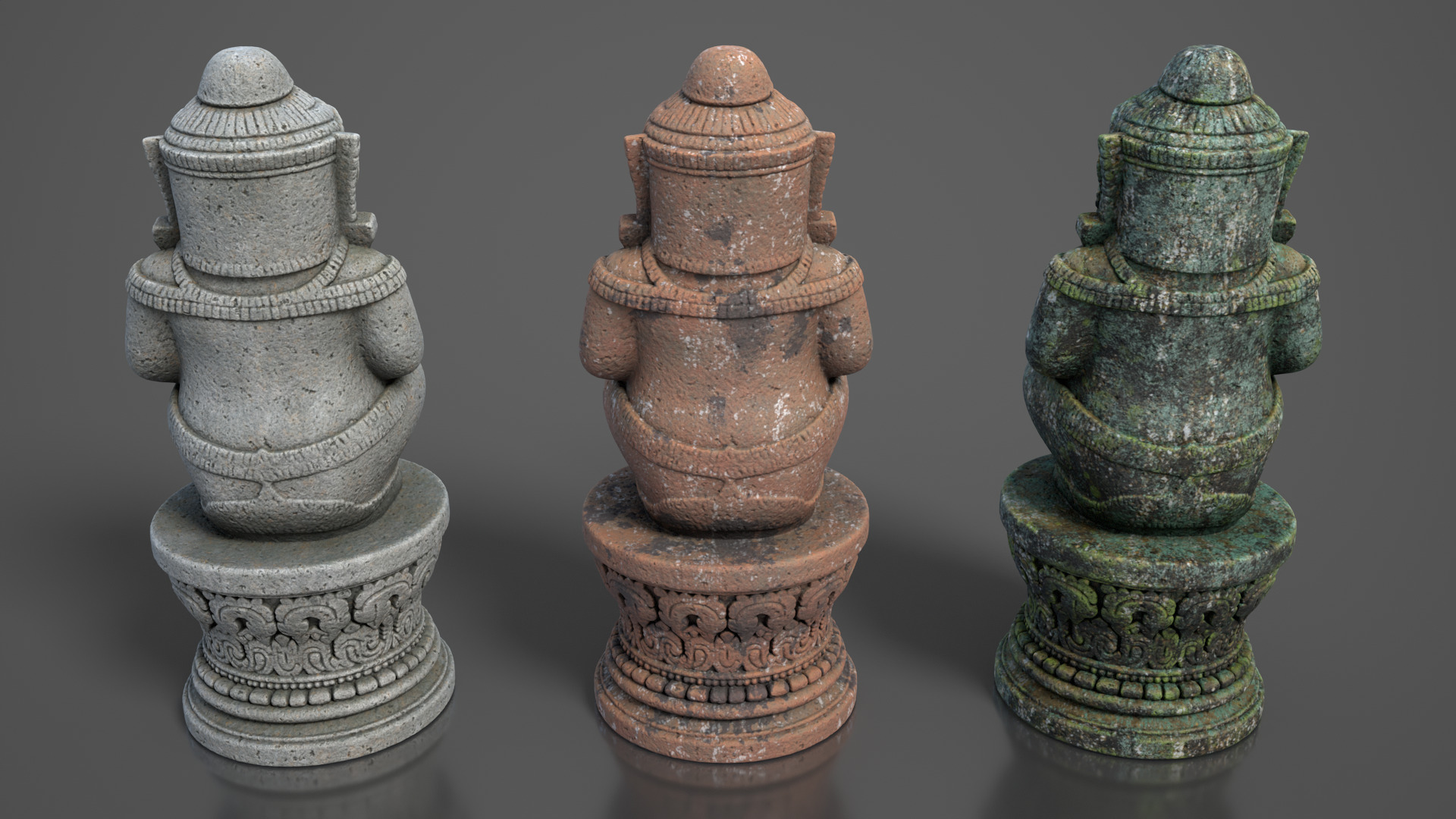 Ancient Khmer Statue14-250523 Low-poly 3D model_5