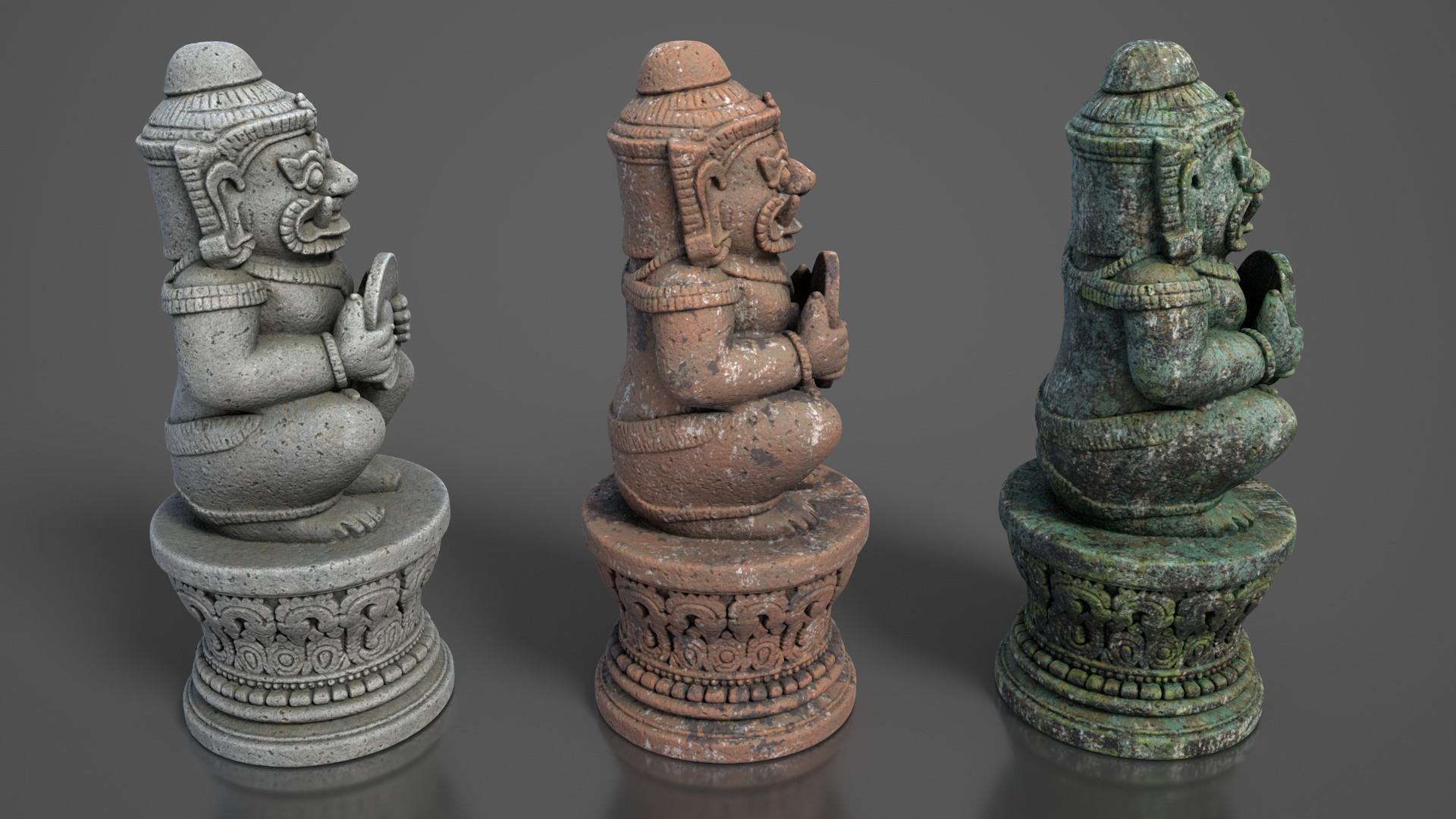 Ancient Khmer Statue14-250523 Low-poly 3D model_3