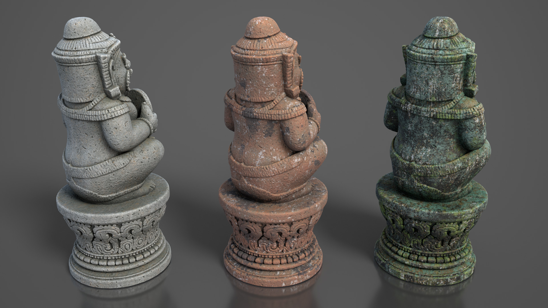 Ancient Khmer Statue14-250523 Low-poly 3D model_4
