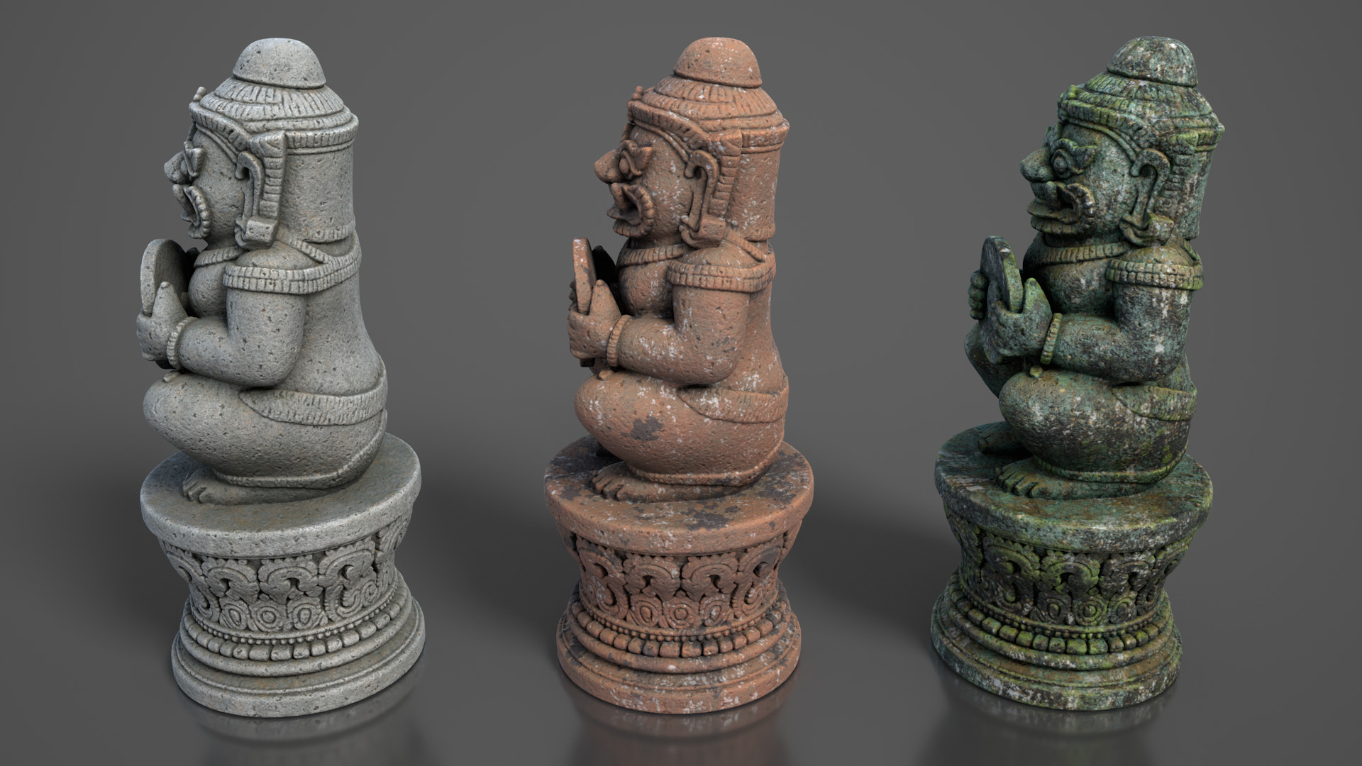 Ancient Khmer Statue14-250523 Low-poly 3D model_7