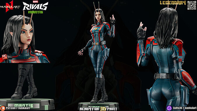 Mantis GotG - Marvel Rivals - Collectible 3D Printing Figure Stl 3D print model