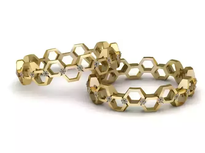 honeycomb rose gold ring