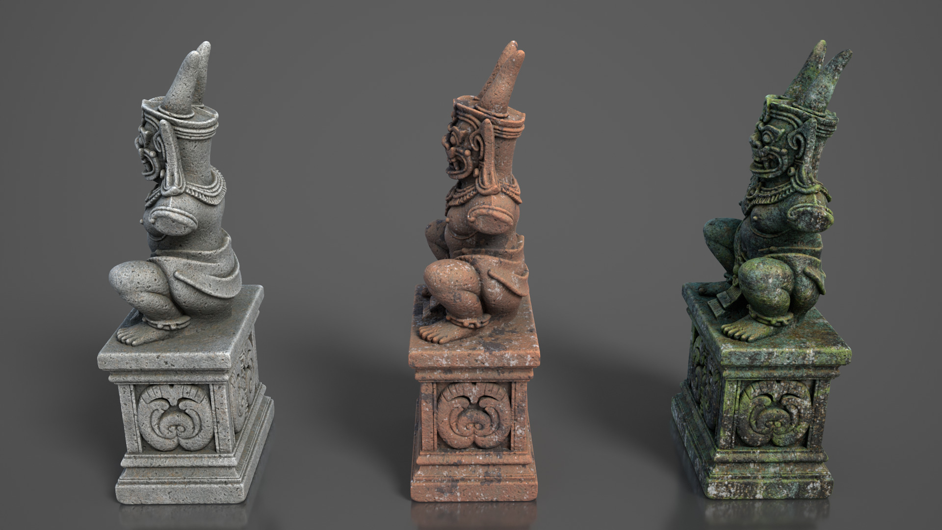 Ancient Khmer Statue15-250523 Low-poly 3D model_7
